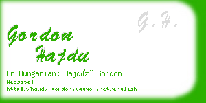 gordon hajdu business card